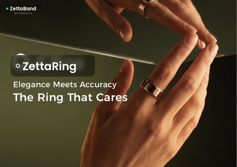 ZettaRing Med X3, clinical-grade AI SpO2 smart ring, black titanium finish