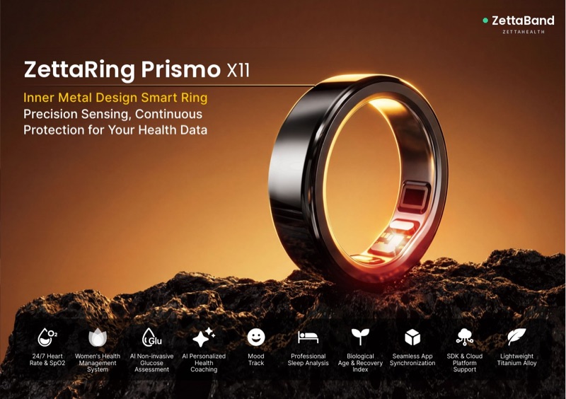 ZettaRing Sense T3, AI-powered smart ring with voice, touch and IMU gesture